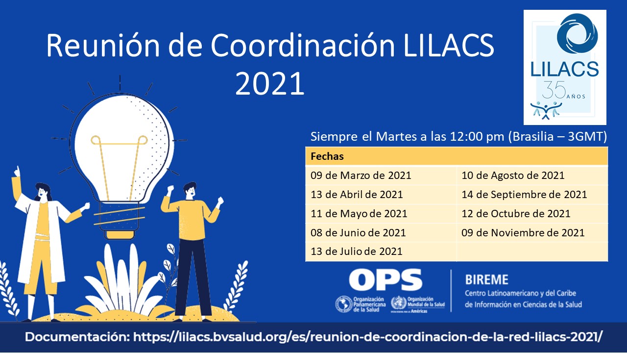 Calendario de Reuniones de Coordinación LILACS 2021